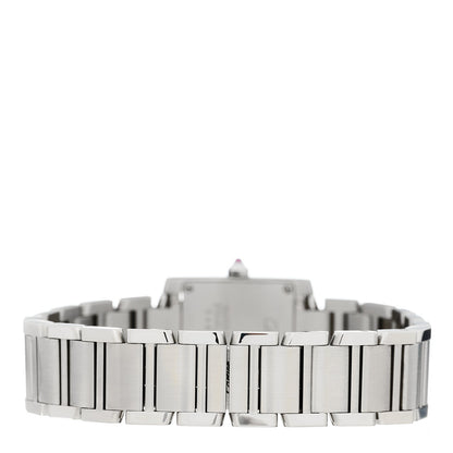 Cartier Stainless Steel 20mm Tank Francaise Quartz Watch Raspberry 3 of 4