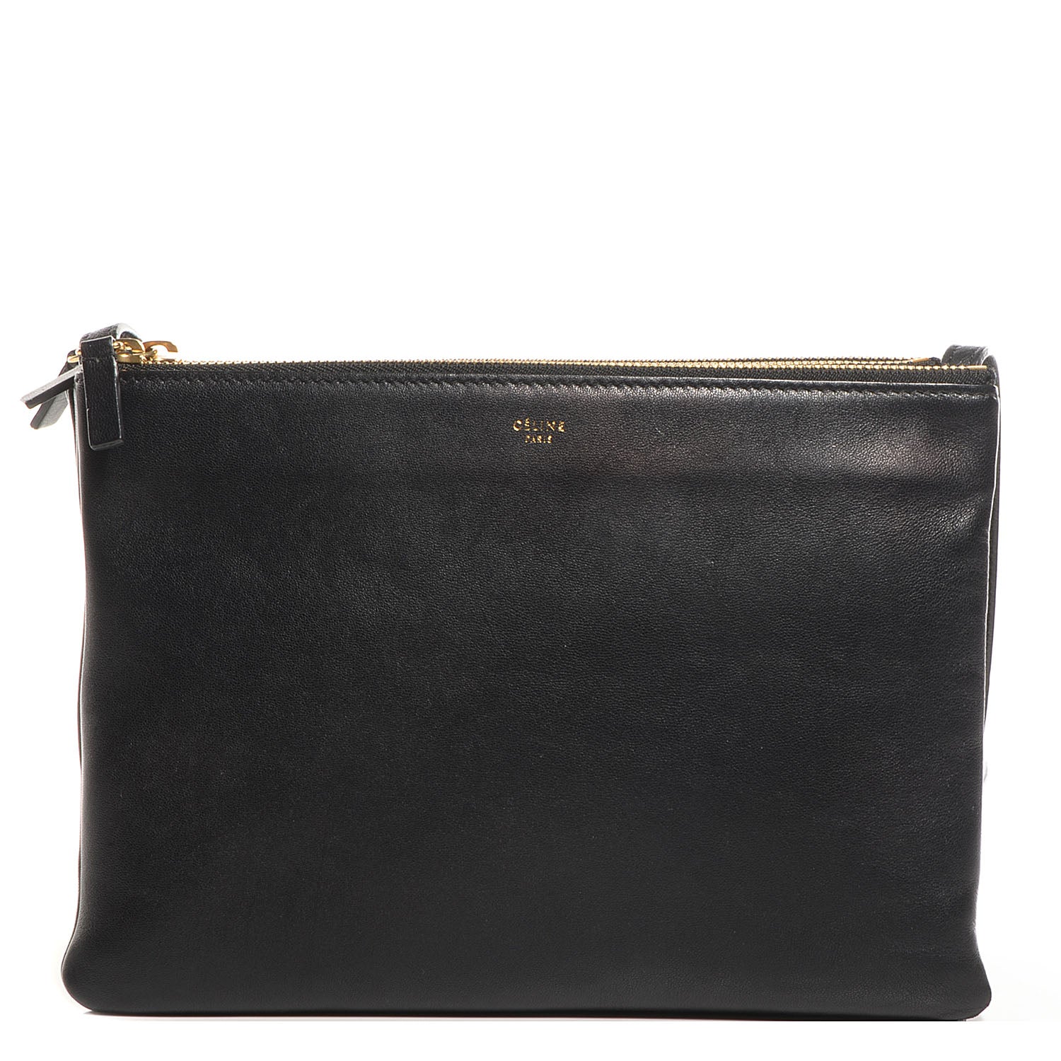 Celine Lambskin Large Trio Crossbody Bag Black 1 of 8