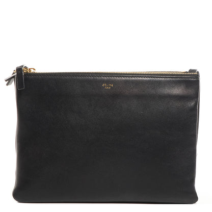 Celine Lambskin Large Trio Crossbody Bag Black 1 of 8