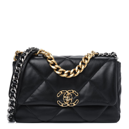 Chanel Goatskin Quilted Medium Chanel 19 Flap Black 1 of 4