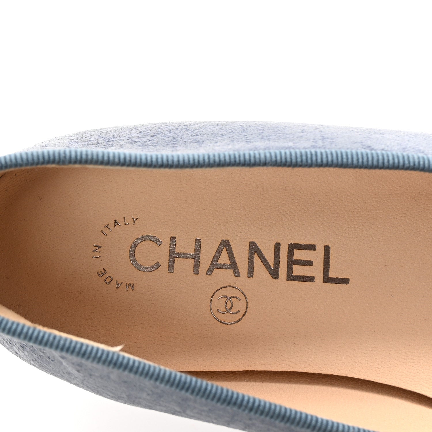 Chanel Iridescent Calfskin Cap Toe CC Ballerina Flats 40 Blue 8 of 9