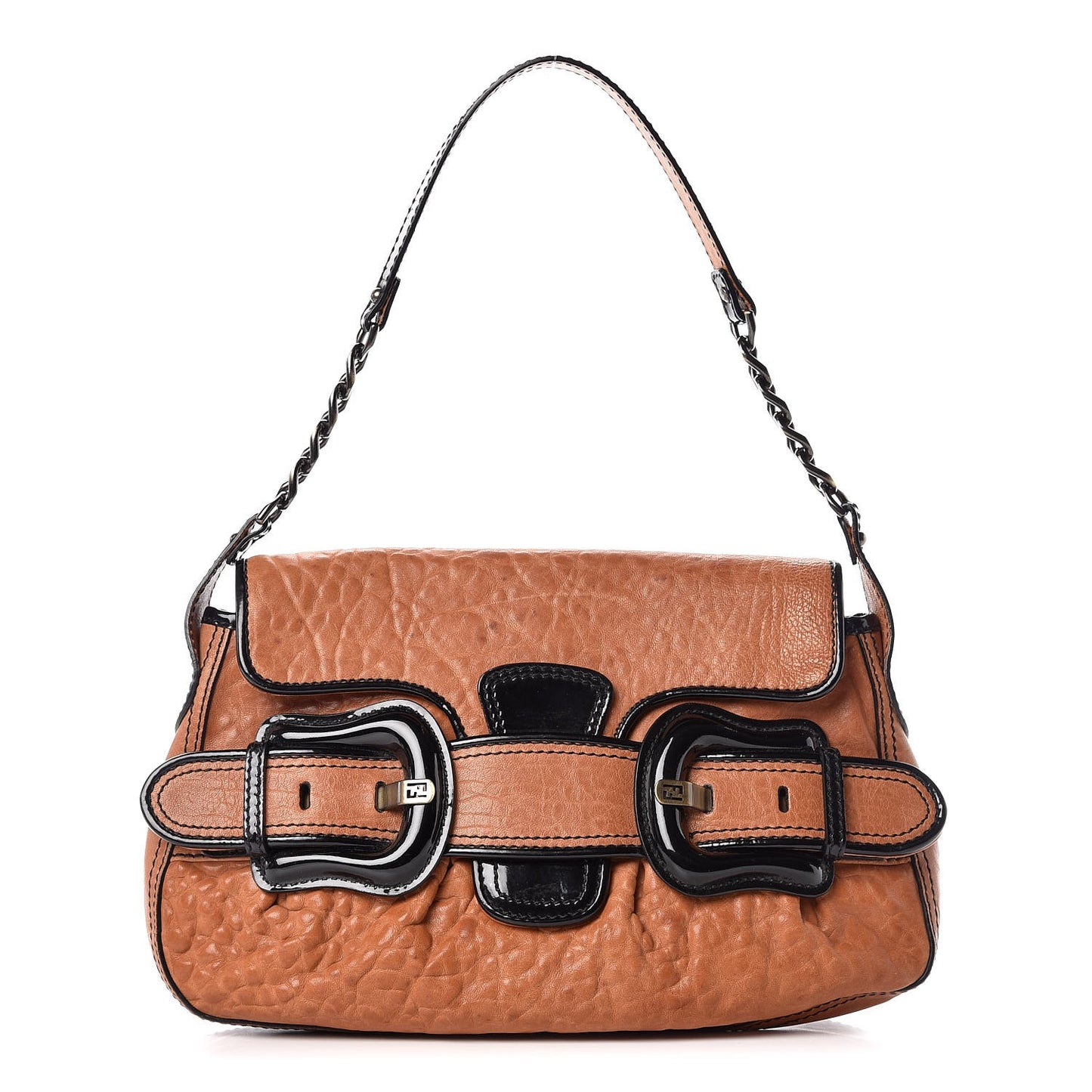 Nappa Patent B Bis Flap Bag Osso Black