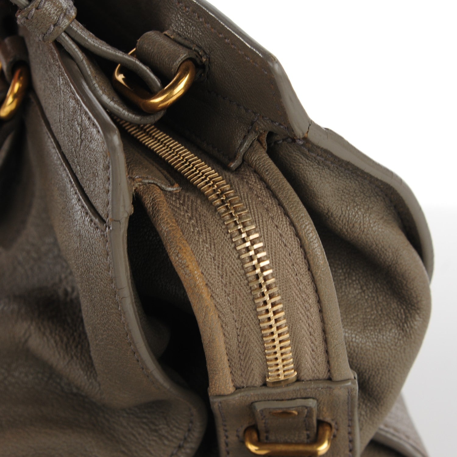 Saint Laurent Sheepskin Mini Cabas ChYc Grey 9 of 10