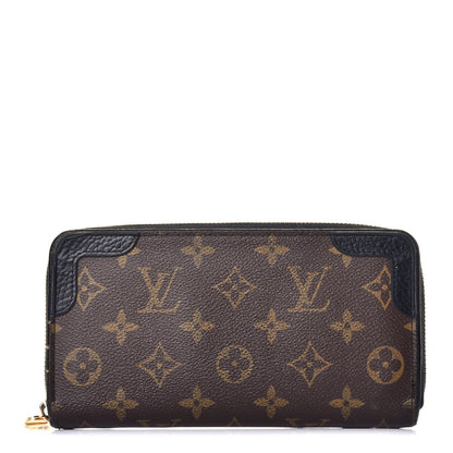 Louis Vuitton Monogram Zippy Retiro Wallet Black 1 of 8