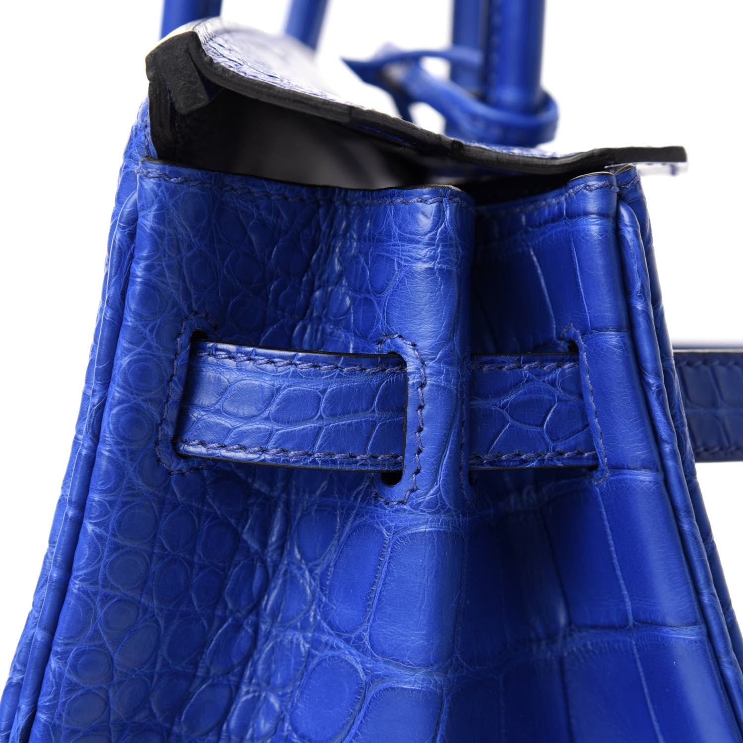 Hermes Matte Alligator Birkin 30 Bleu Electrique 13 of 34