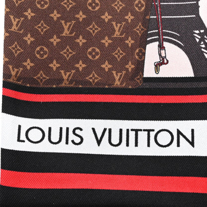 Louis Vuitton Silk Monogram Skyline Bandeau Marron 2 of 9