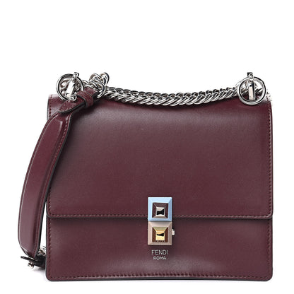 Fendi Vitello Liberty Studded Small Kan I Shoulder Bag Bordeaux Multicolor 1 of 9