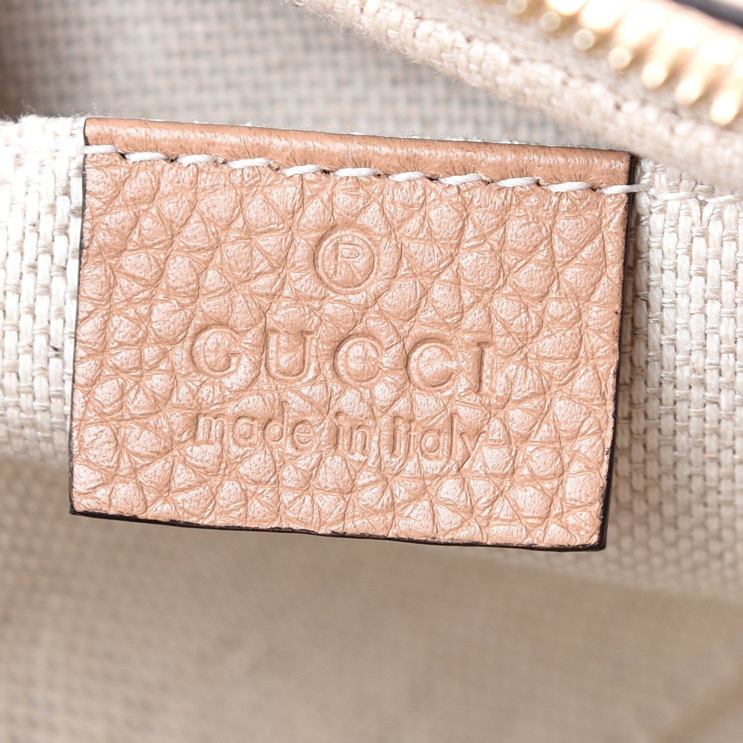 Gucci Pebbled Calfskin Small Soho Disco Bag Camelia 5 of 11