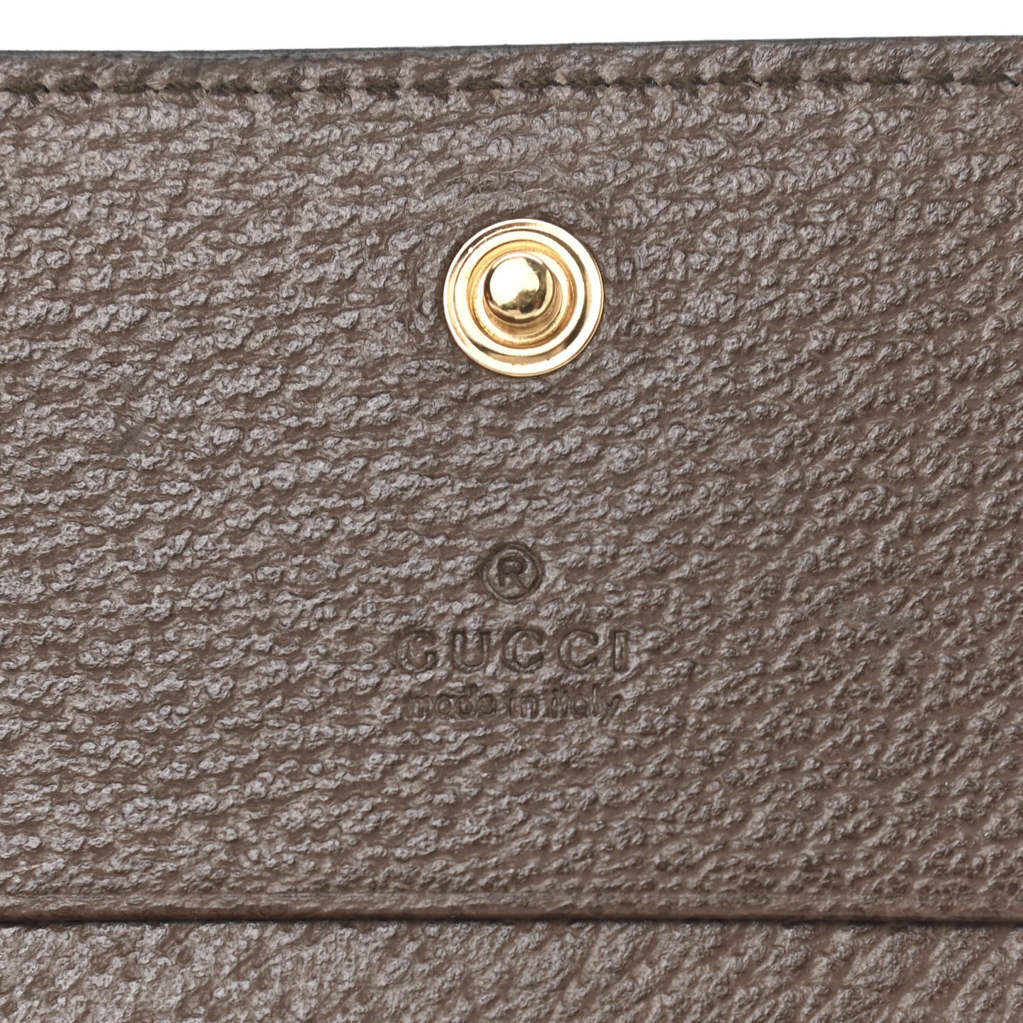 GG Supreme Monogram Web Ophidia Chain Card Case Wallet Beige New Acero
