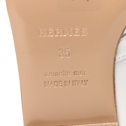 Hermes Calfskin Oz Mules 35 White 6 of 8