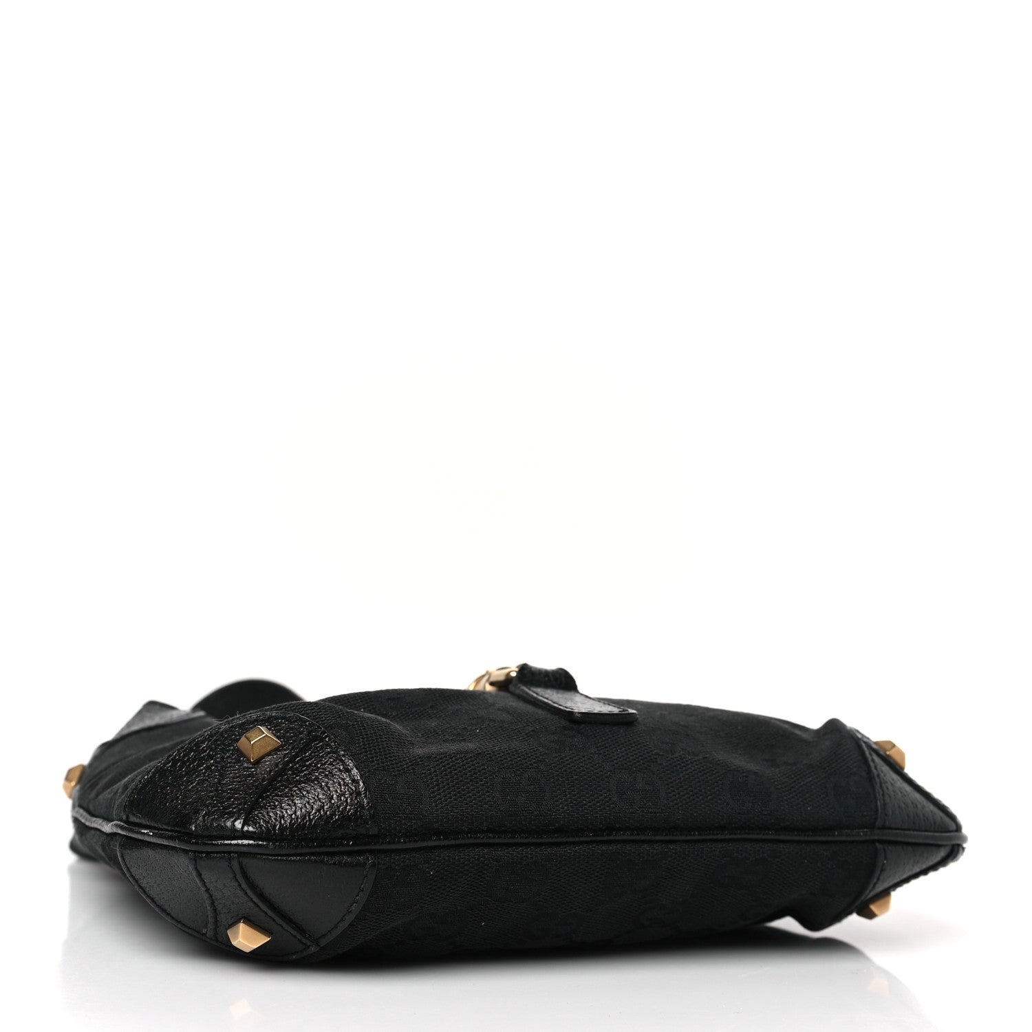 Gucci Monogram Mini Piston Lock Jackie O Hobo Black 4 of 9