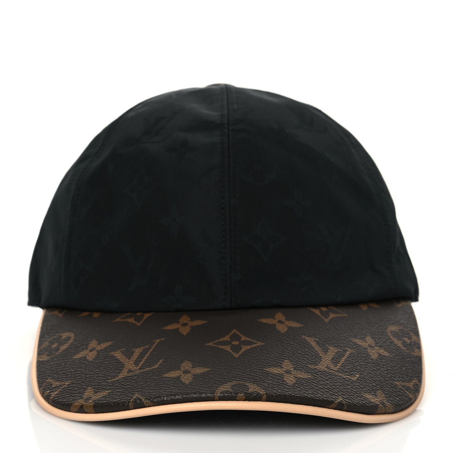 Polyester Silk Monogram LV Get Ready Cap M Black