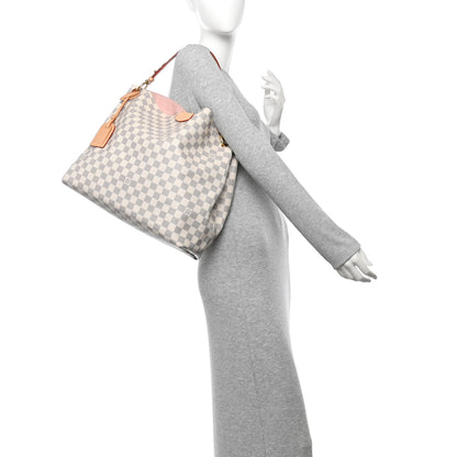 Louis Vuitton Damier Azur Graceful MM Rose Ballerine 2 of 9