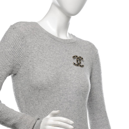 Chanel Lambskin Chain CC Brooch Black Gold 2 of 5