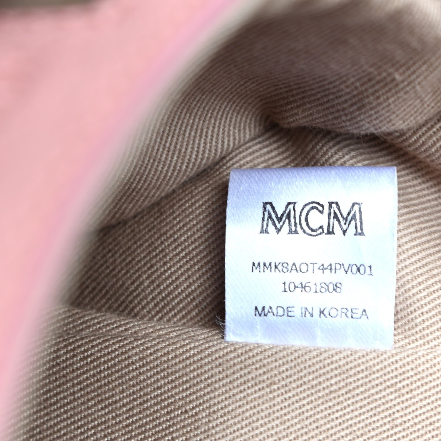 MCM Calfskin Ottomar Monogram Small Backpack Pink 9 of 10