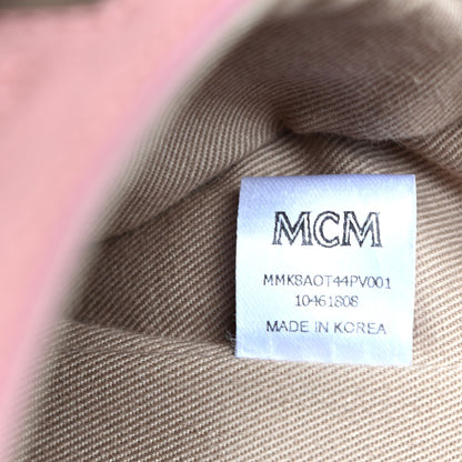 MCM Calfskin Ottomar Monogram Small Backpack Pink 9 of 10