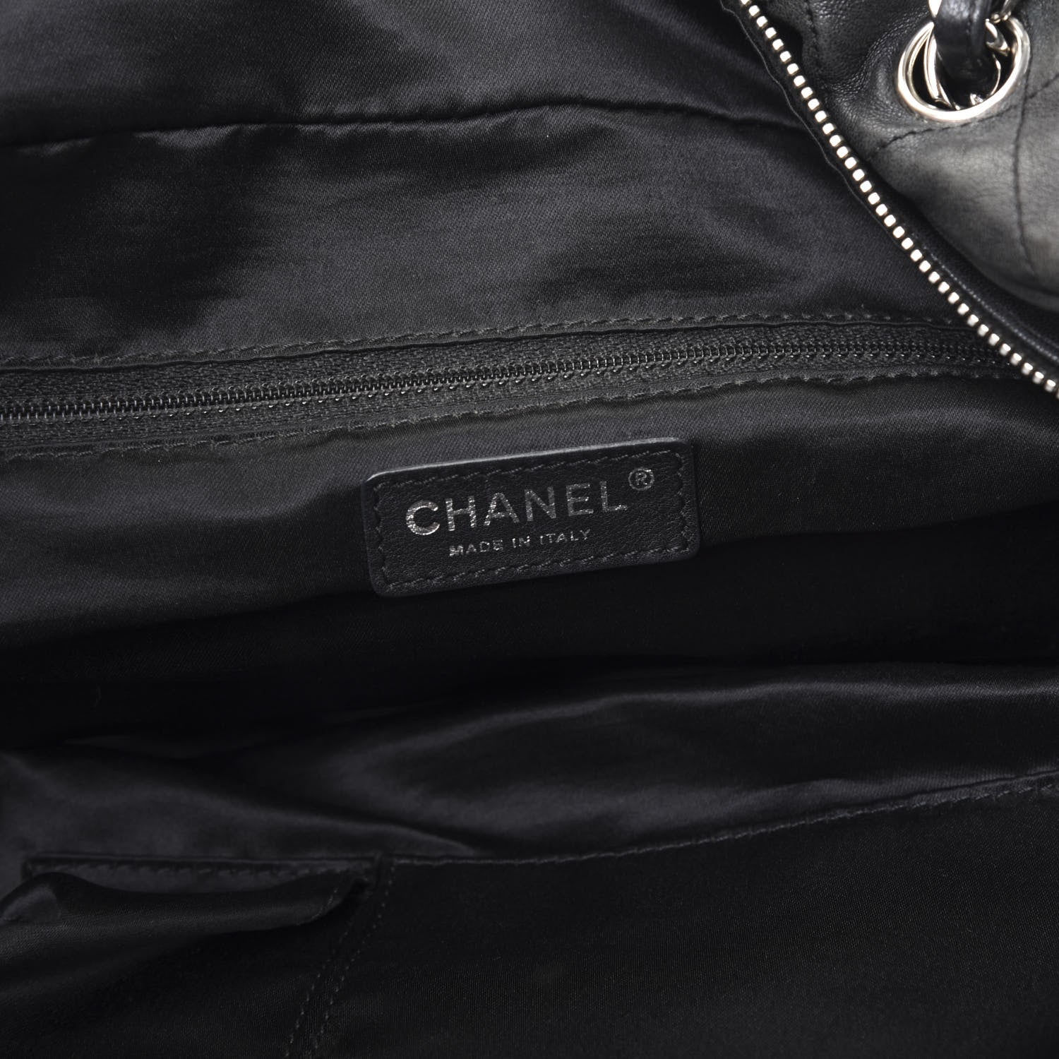 Chanel Lambskin Stitched Shoulder Bag Black 9 of 11