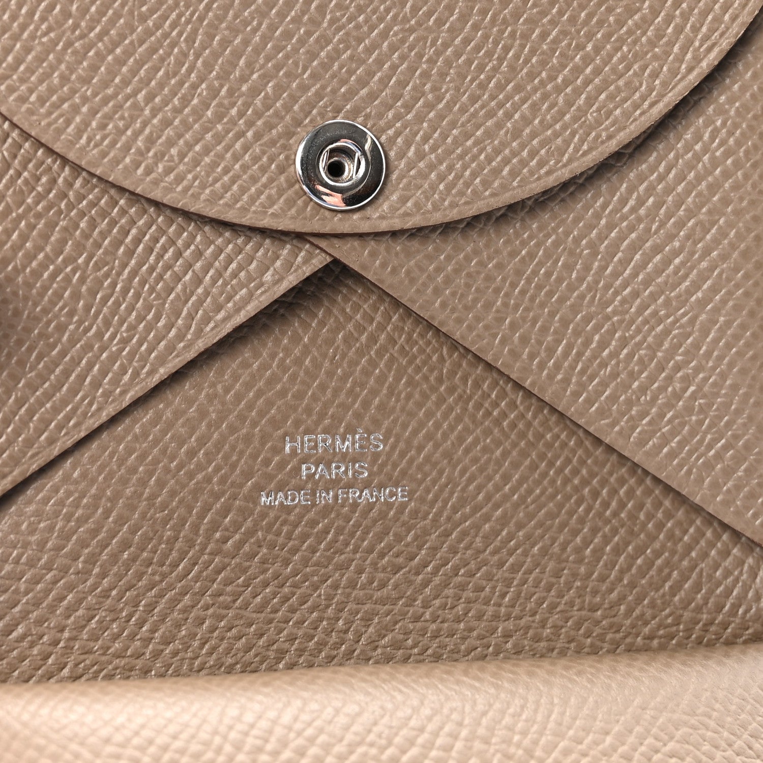 Hermes Epsom Calvi Duo Card Case Etoupe 6 of 7