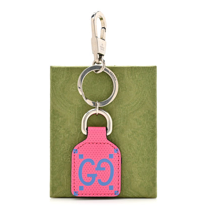 Gucci Calfskin GG Tennis Bi-color Embossed GG Key Charm Modern Fucsia Modern Blue 6 of 6