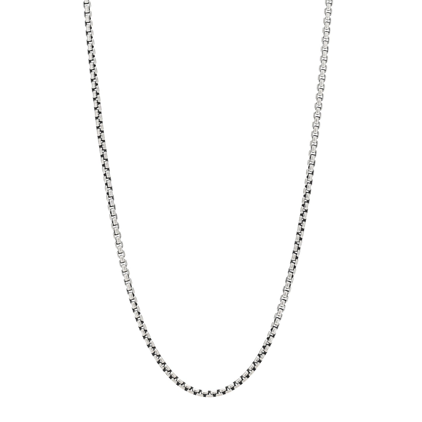 Sterling Silver 1.7mm Baby Box Chain Necklace 24"