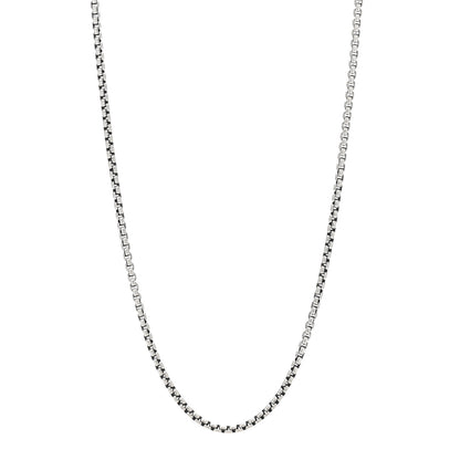 David Yurman Sterling Silver 1.7mm Baby Box Chain Necklace 24" 1 of 4