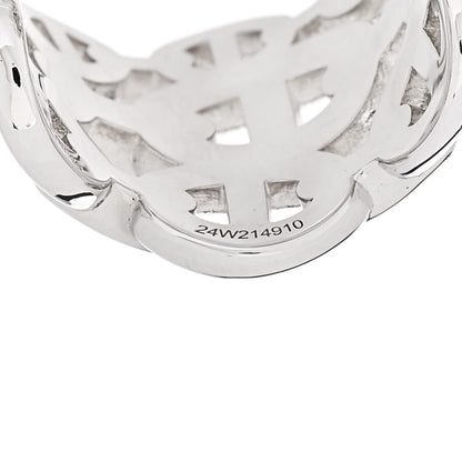 Hermes Sterling Silver GM Chaine d'ncre Enchainee Band Ring 51 5.75 5 of 7