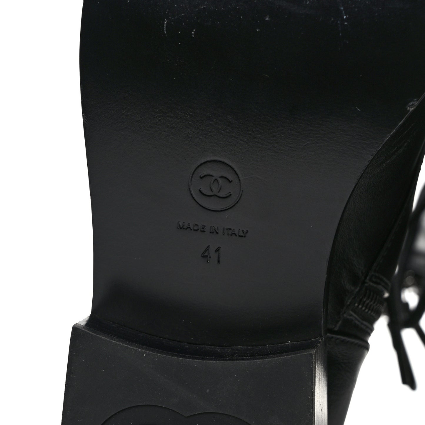 Calfskin Lace Up Combat Boots 41 Black