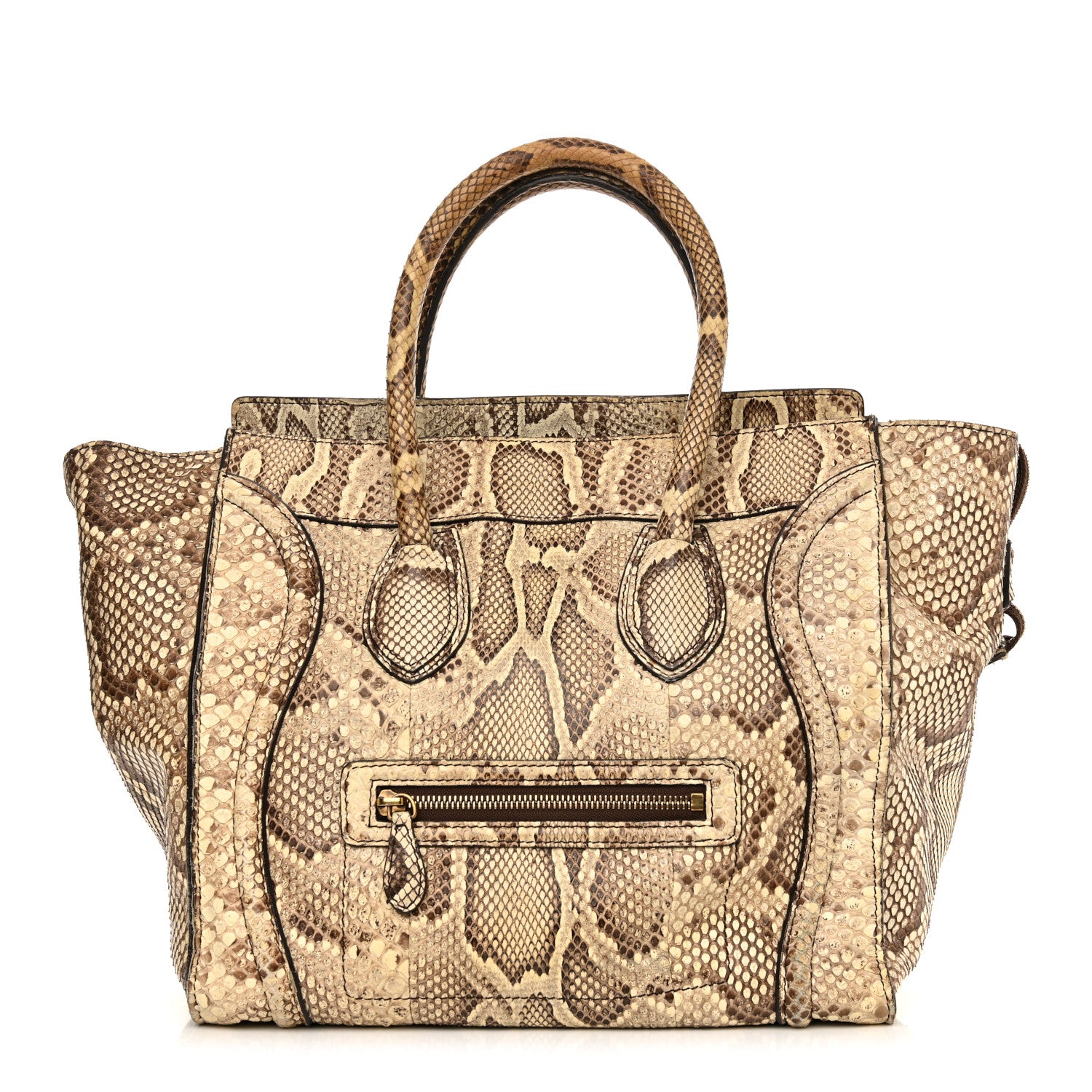 Celine Snakeskin Mini Luggage Beige 1 of 18