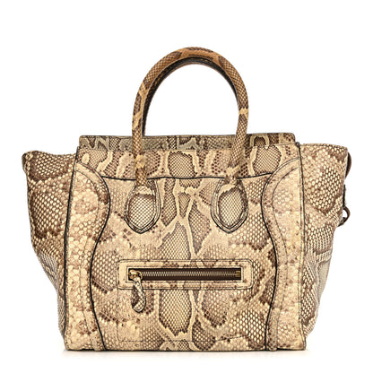 Celine Snakeskin Mini Luggage Beige 1 of 18
