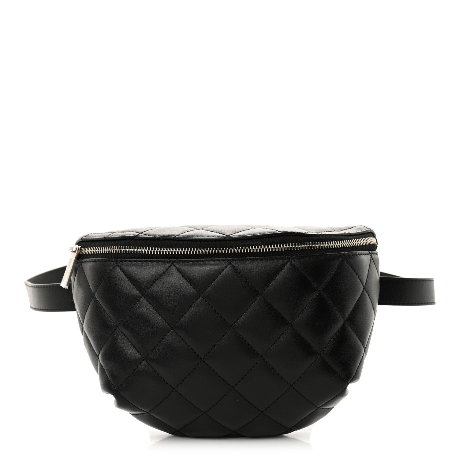 Chanel Calfskin Quilted Uniform Waist Belt Bag Black 1 of 11