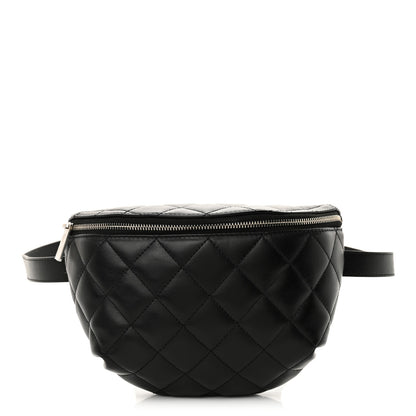 Chanel Calfskin Quilted Uniform Waist Belt Bag Black 1 of 11