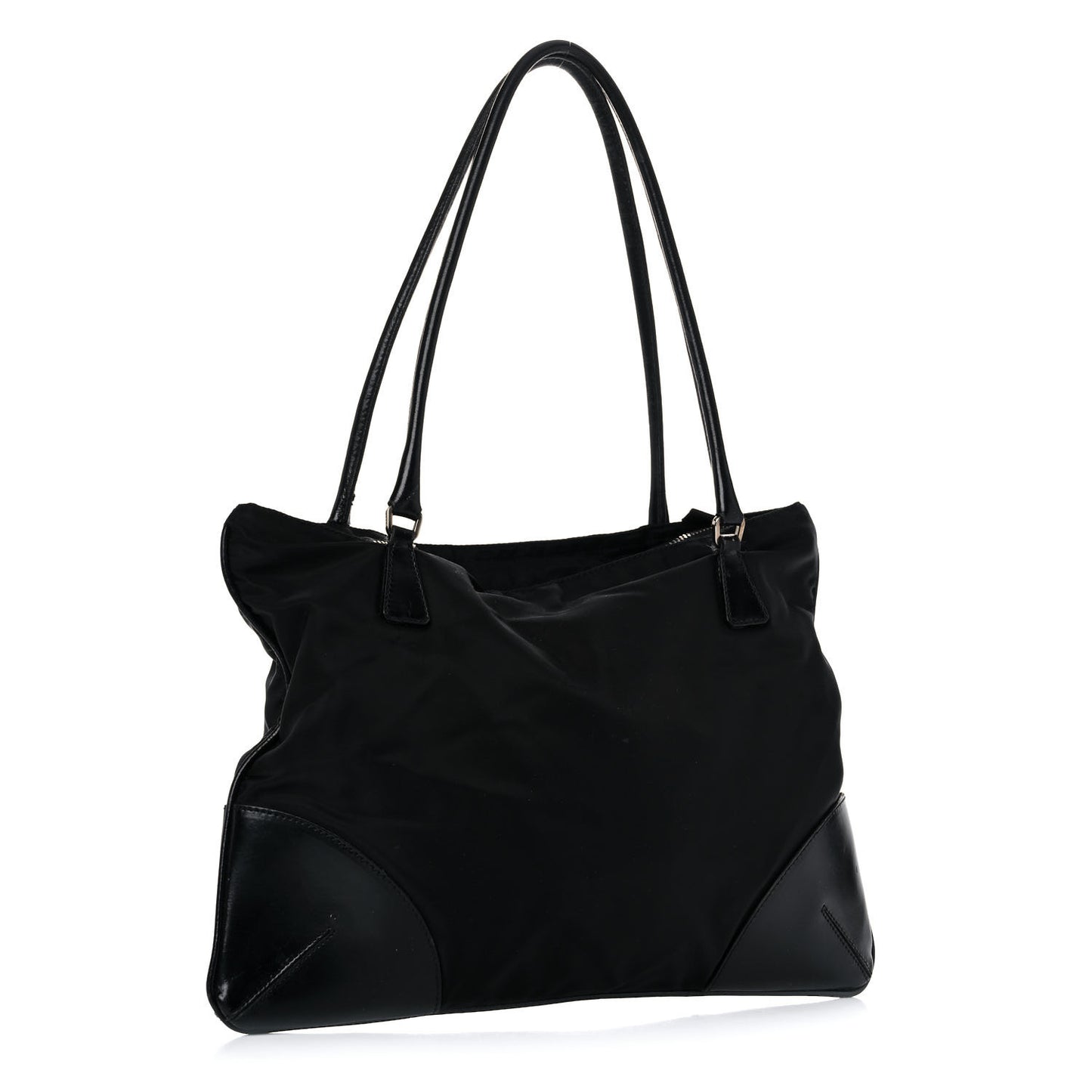 Tessuto Nylon Soft Calf Tote Black