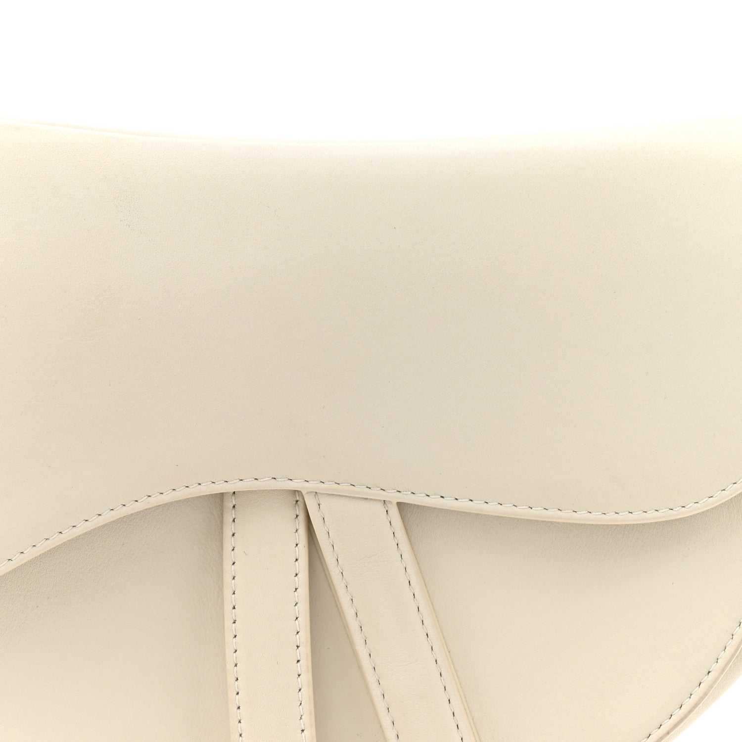 Christian Dior Ultra Matte Calfskin Saddle Bag Off White 8 of 14