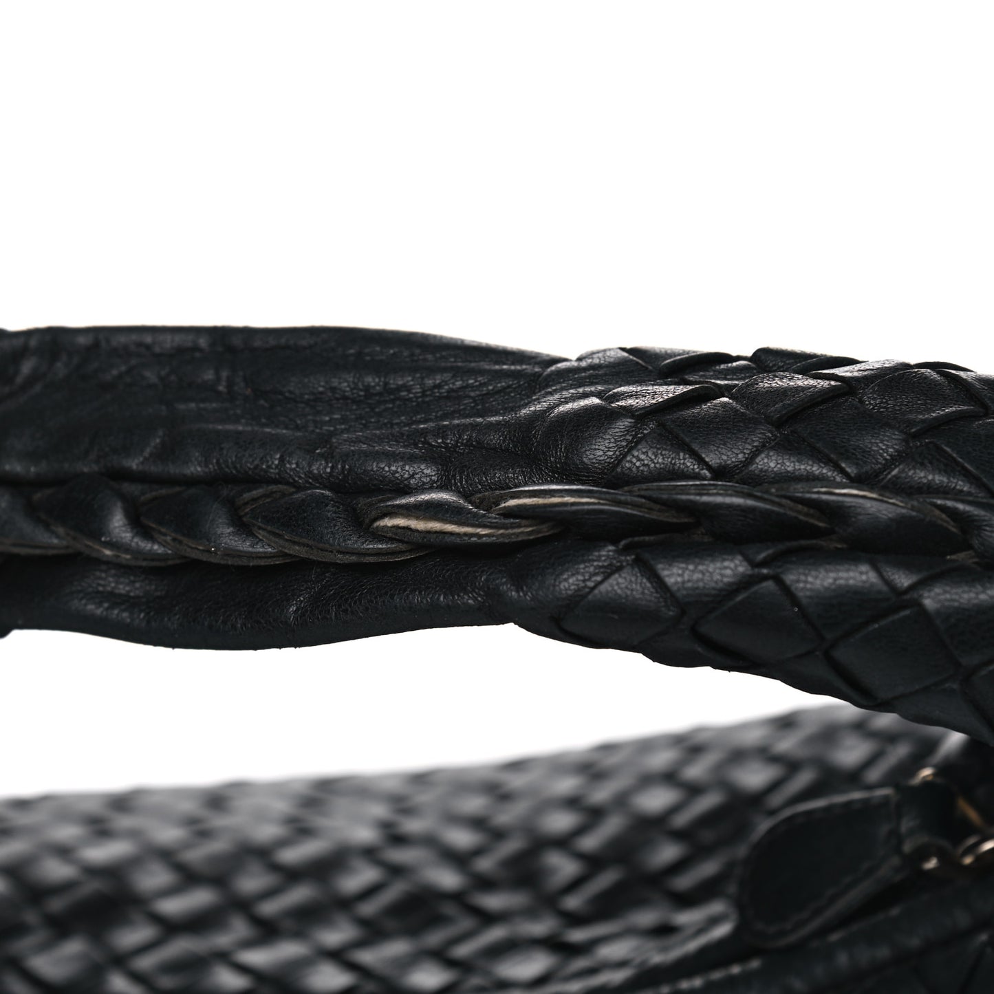 Nappa Intrecciato Medium Veneta Hobo Black