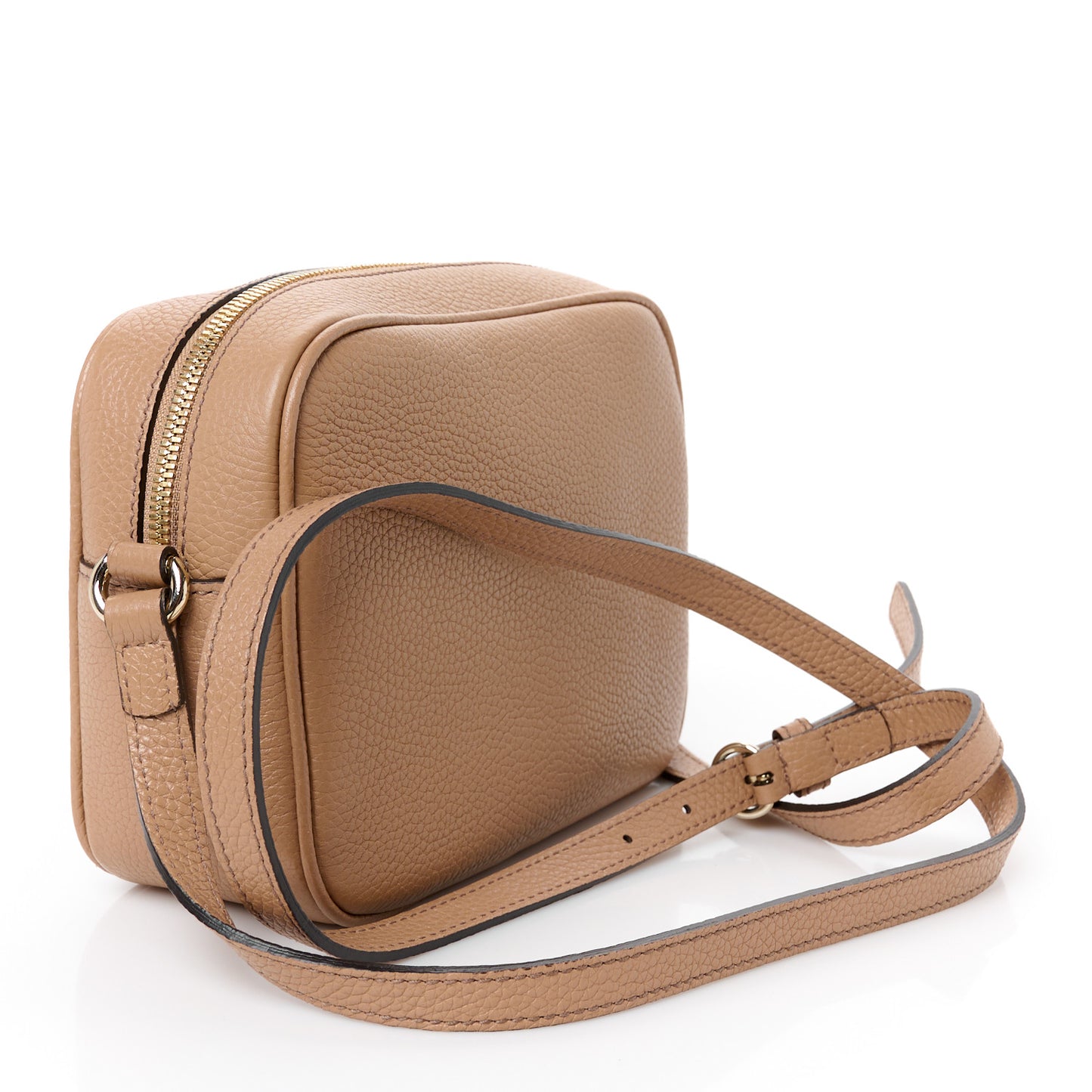 Pebbled Calfskin Small Soho Disco Bag Camelia