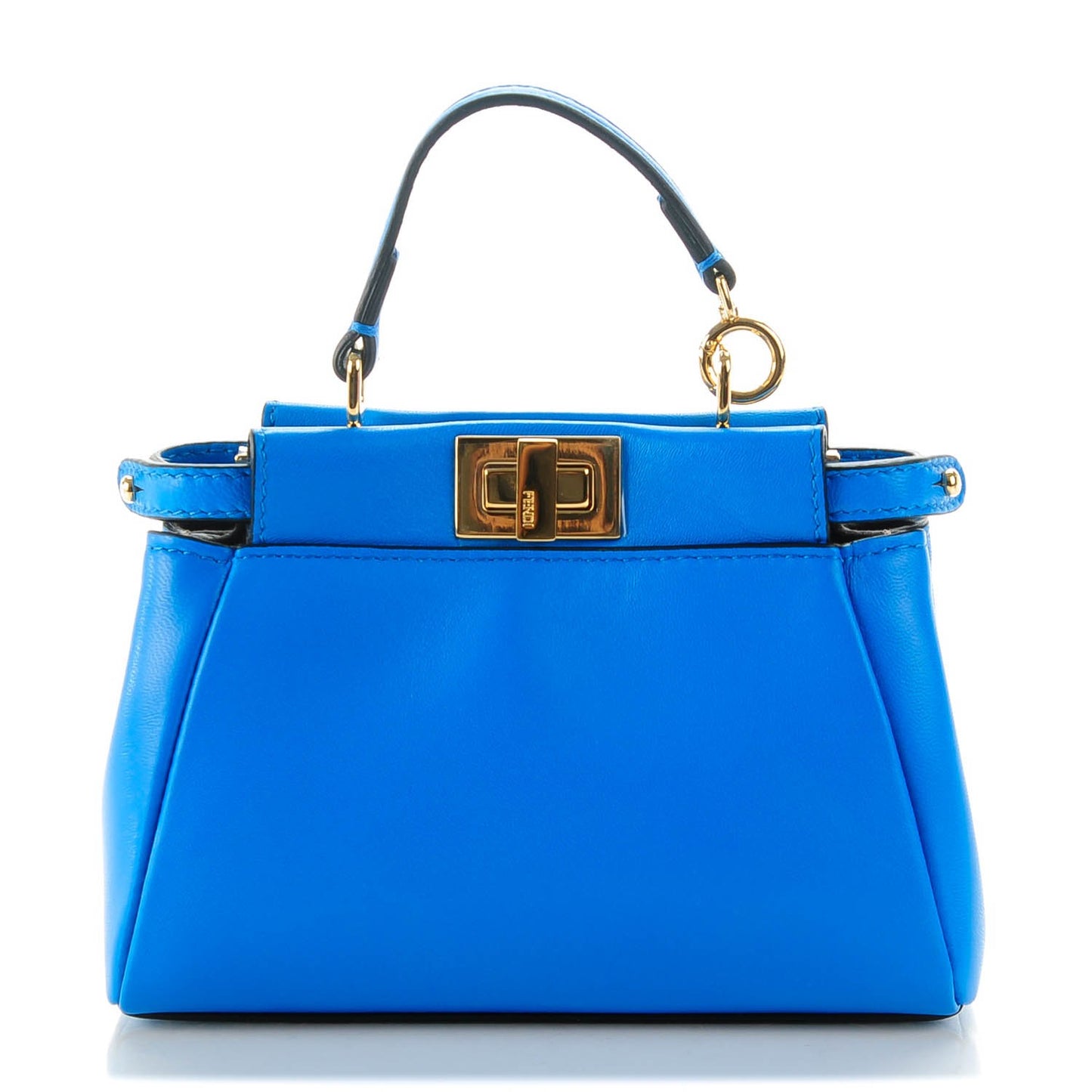 Shiny Nappa Micro Peekaboo Iconic Satchel Blue Royal