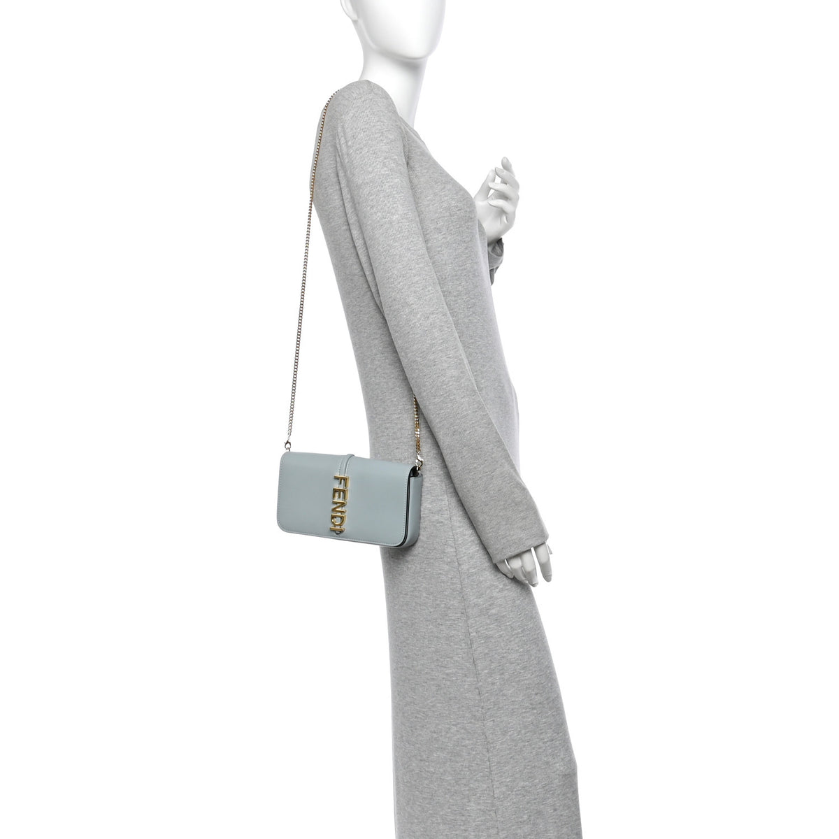 Vitello Grace Matte Fendigraphy Wallet on Chain Anice