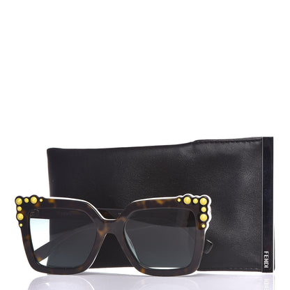Fendi Studded Can Eye Sunglasses FF 0260/S Havana White 7 of 7
