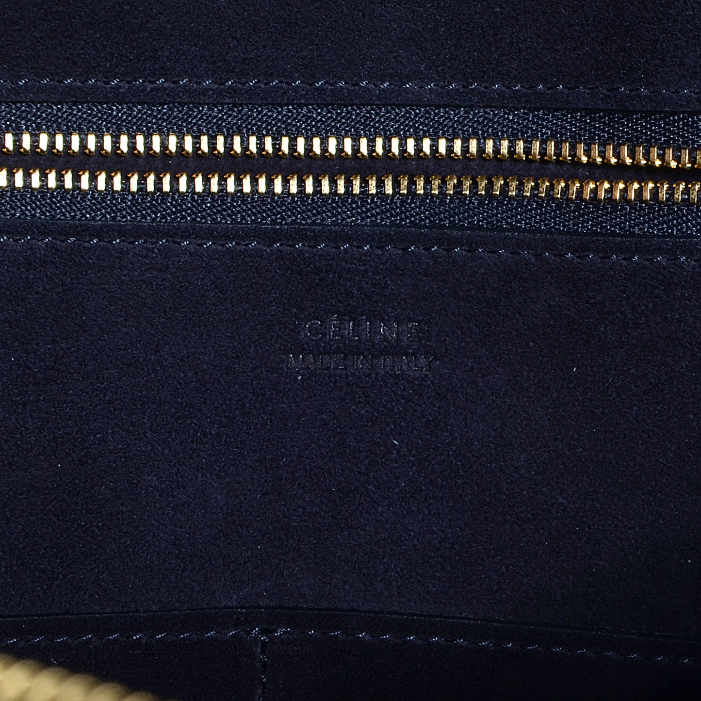 Bullhide Calfskin Medium Ring Bag Navy Blue