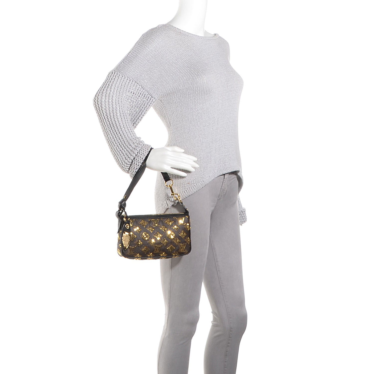 Louis Vuitton Monogram Sequins Eclipse Pochette Gold 2 of 7