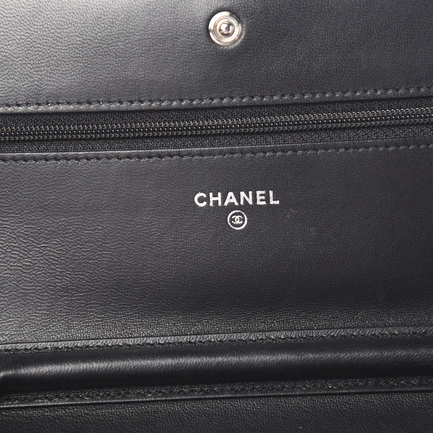 Lambskin Quilted Boy Wallet On Chain WOC Black