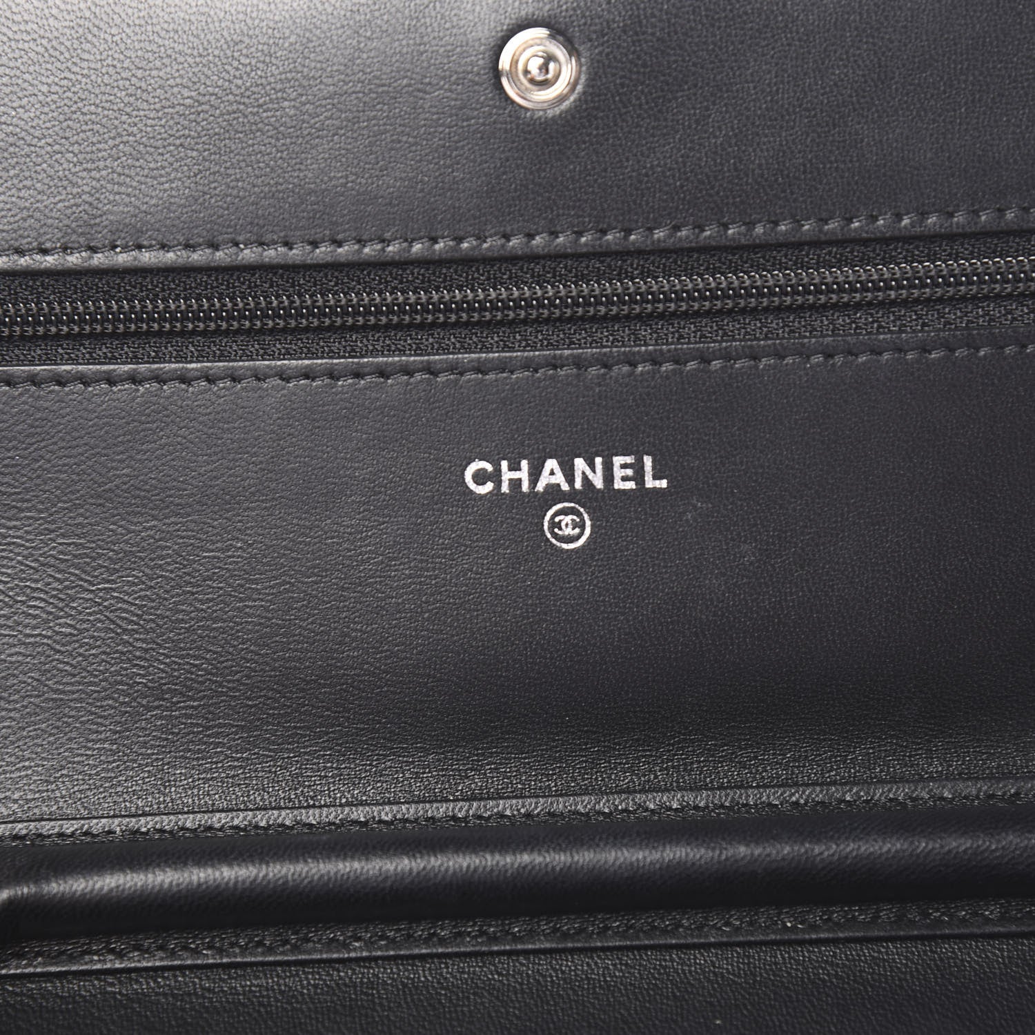 Chanel Lambskin Quilted Boy Wallet On Chain WOC Black 5 of 11