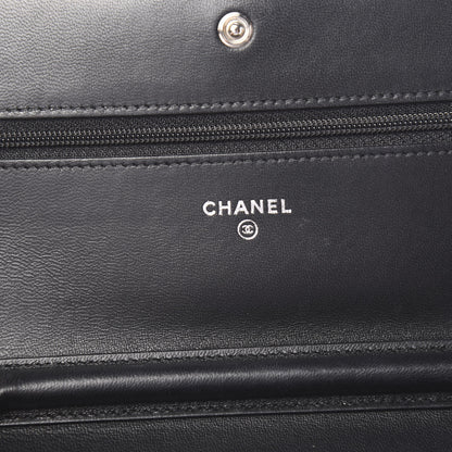 Chanel Lambskin Quilted Boy Wallet On Chain WOC Black 5 of 11