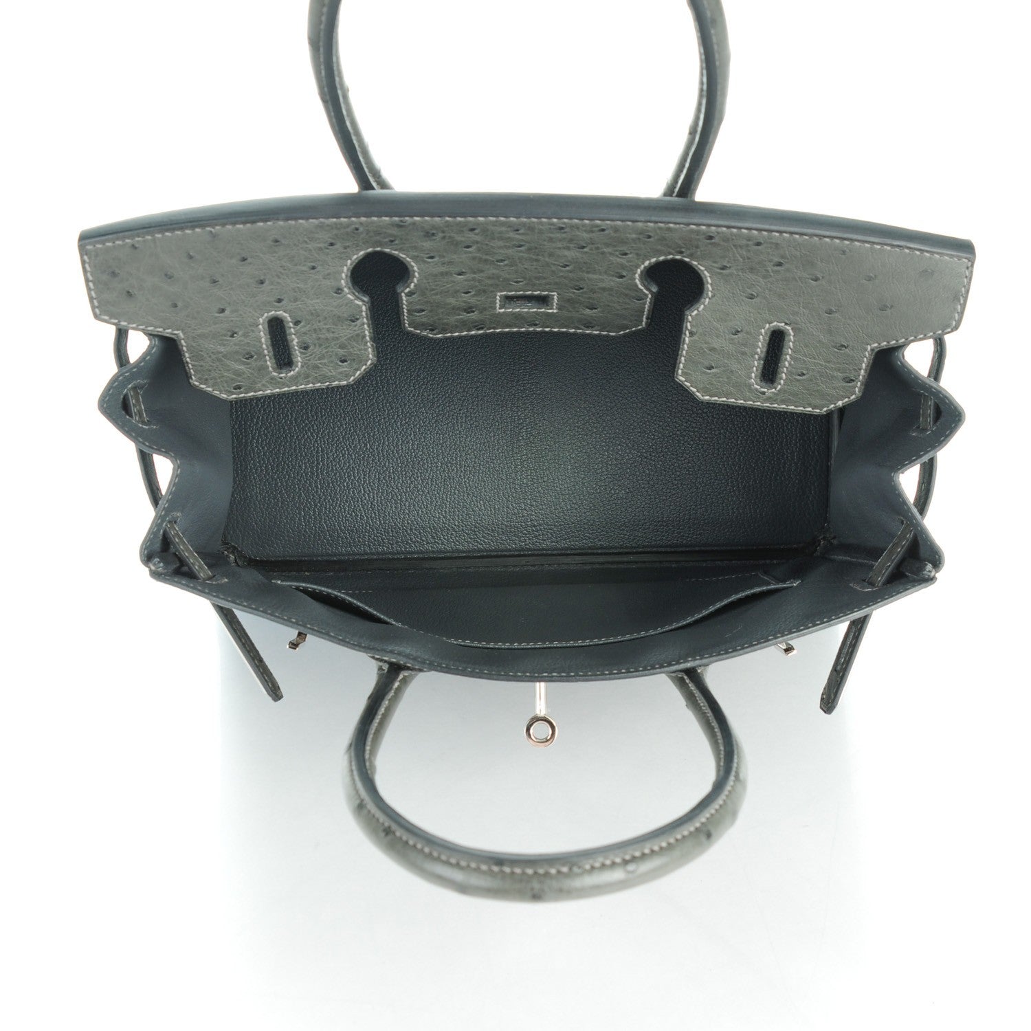 Hermes Ostrich Birkin 30 Graphite 10 of 27