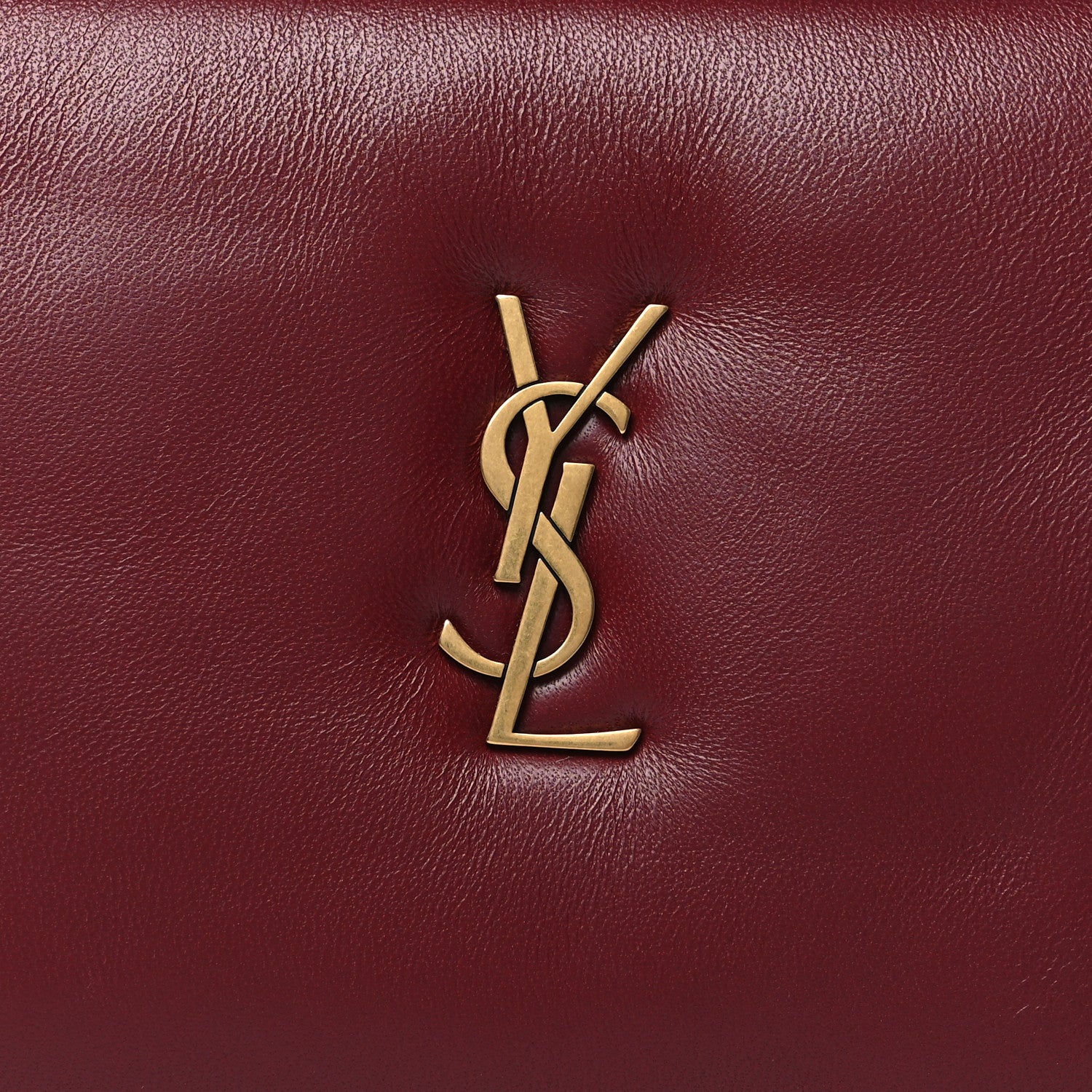 Saint Laurent Lambskin Long Calypso Pouch Rouge Merlot 8 of 10