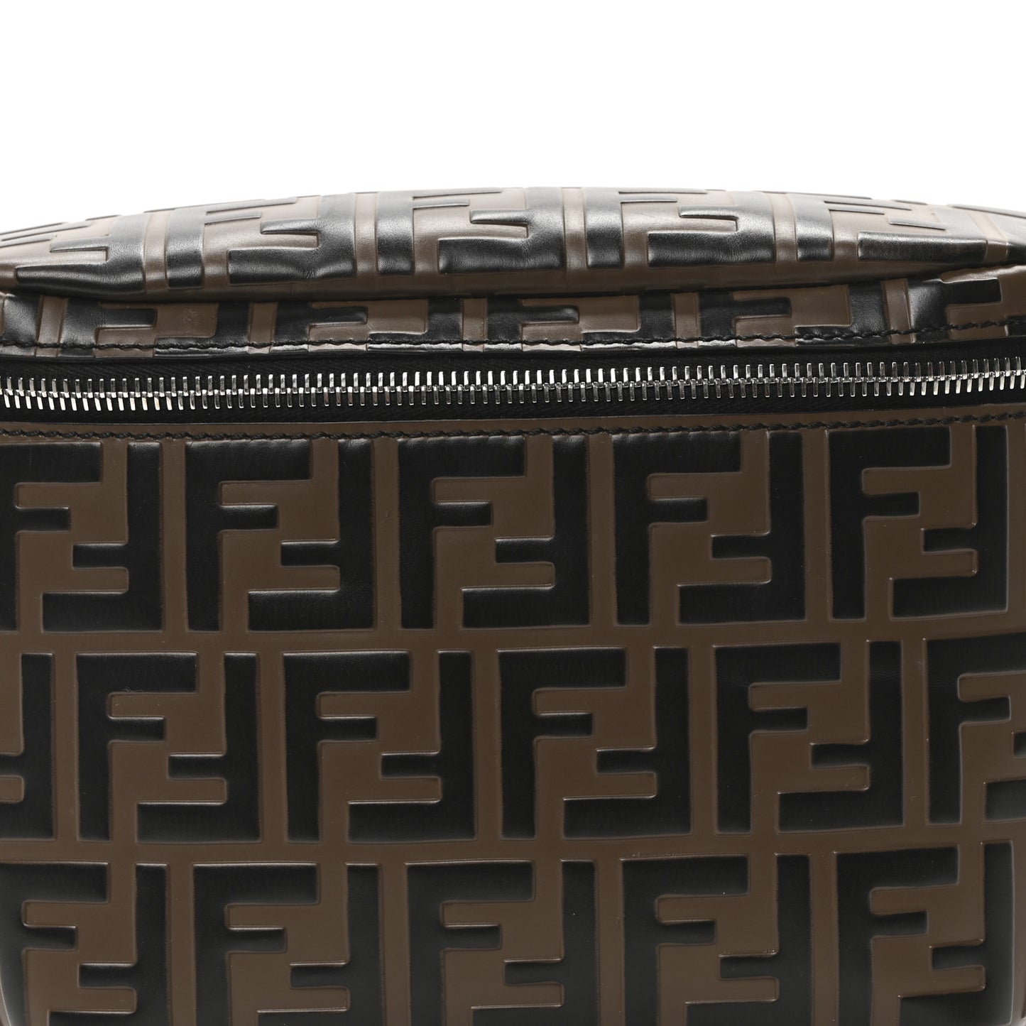Vitello Century Bi-Color FF 1974 Embossed Belt Bag Maya Black