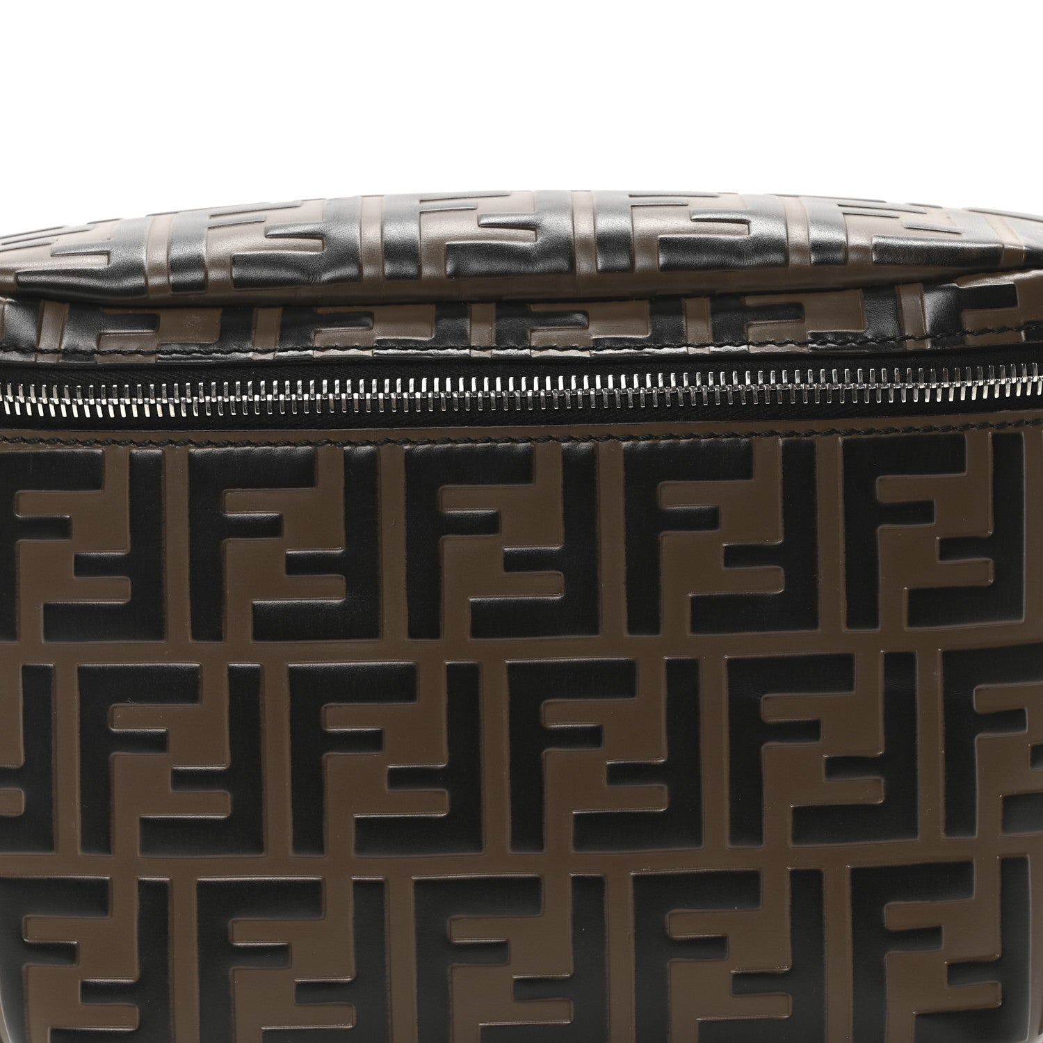 Fendi Vitello Century Bi-Color FF 1974 Embossed Belt Bag Maya Black 8 of 10