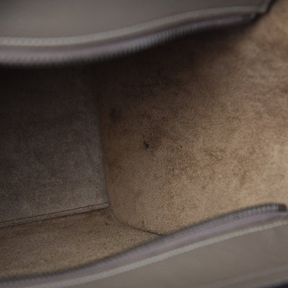 Celine Drummed Calfskin Micro Luggage Souris 7 of 9