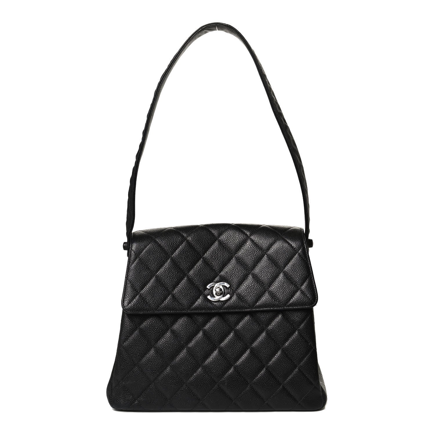 Chanel Caviar Quilted Medium Kelly Flap Black 1 of 10