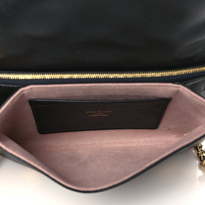 Louis Vuitton Lambskin Embossed Monogram Pochette Coussin Black 5 of 8